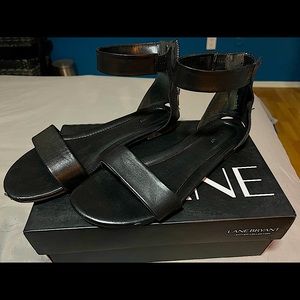 Lane Bryant flat sandals with ankle strap